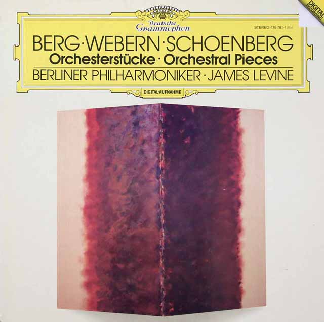 レヴァインのベルク、シューンベルク、ヴェーベルン/管弦楽曲集　独DGG　3433　LP レコード
