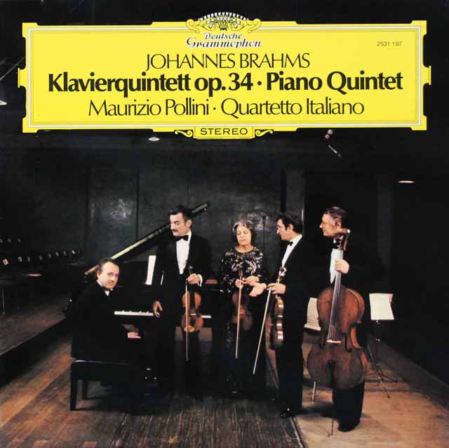 ポリーニ、イタリア四重奏団のブラームス/ピアノ五重奏曲　独DGG　3433　LP レコード