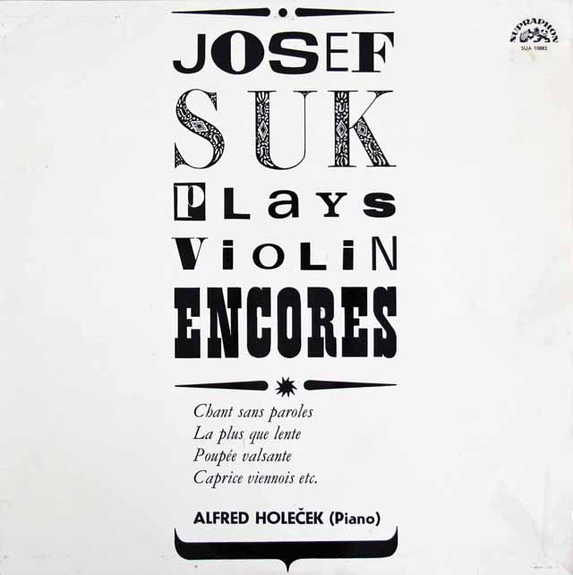 スーク&ホレチェクのクライスラー/ウィーン奇想曲ほか小品集　チェコスロヴァキアSUPRAPHON　3434　LP レコード