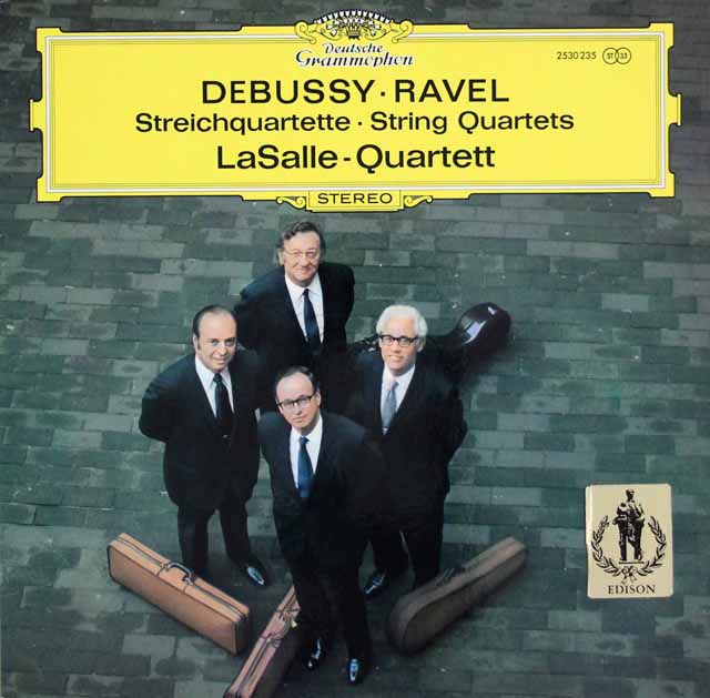 ラサール四重奏団のドビュッシー&ラヴェル/弦楽四重奏曲集　独DGG　3434　LP レコード