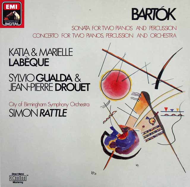 LP レコード ラベック姉妹&ラトルのバルトーク/2台のピアノと打楽器と管弦楽のための協奏曲 独EMI 3434