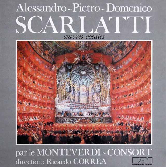 モンテヴェルディ・コンソートのスカルラッティ一族の声楽作品集　仏DISQUES REM　3434　LP レコード
