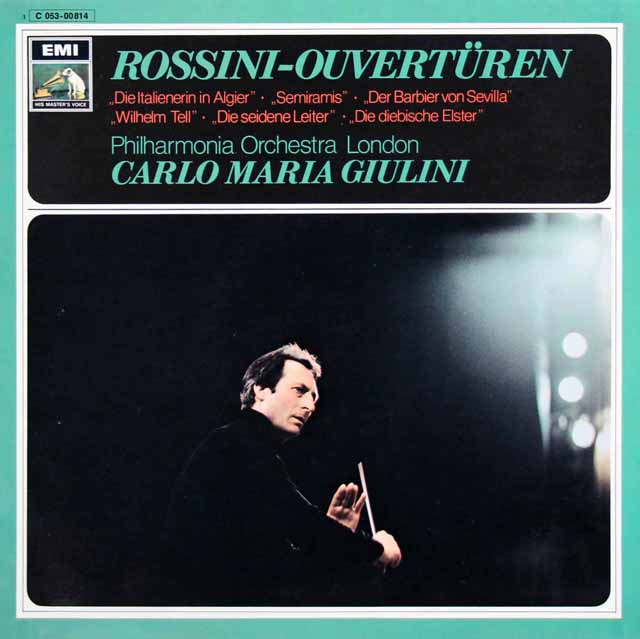 ジュリーニのロッシーニ/序曲集　独EMI　3435　LP レコード