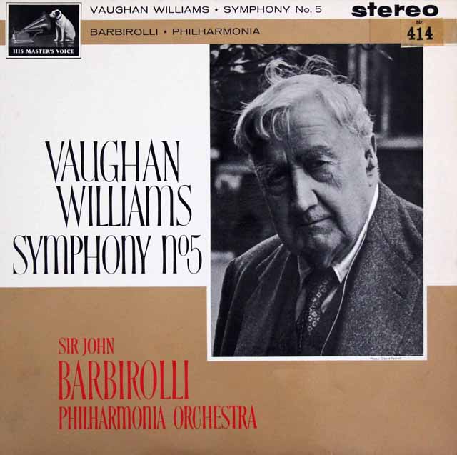 【オリジナル盤】　バルビローリのV.ウィリアムズ/交響曲第5番　英EMI　3435　LP レコード