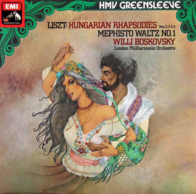 ボスコフスキーのリスト/ハンガリー狂詩曲第2、3、5番ほか　英EMI　3435　LP レコード