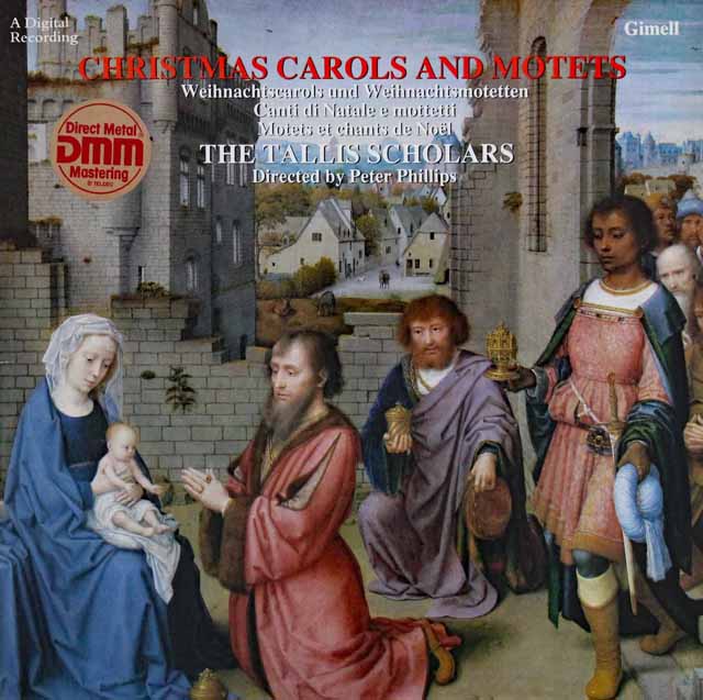 タリス・スコラーズのクリスマス・キャロルとモテット集　独Gimell　3435　LP レコード