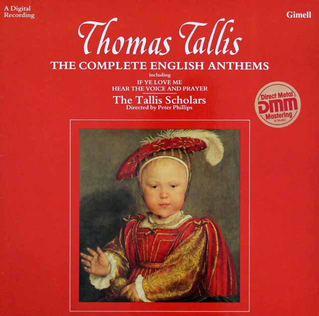 タリス・スコラーズのタリス/英語詞によるアンセム集　独Gimell　3435　LP レコード