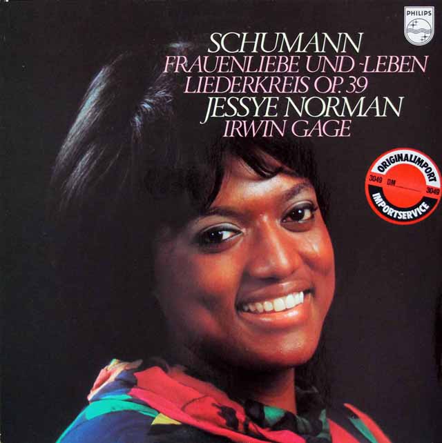 ノーマンのシューマン/歌曲集「女の愛と生涯」ほか　蘭PHILIPS　3435　LP レコード