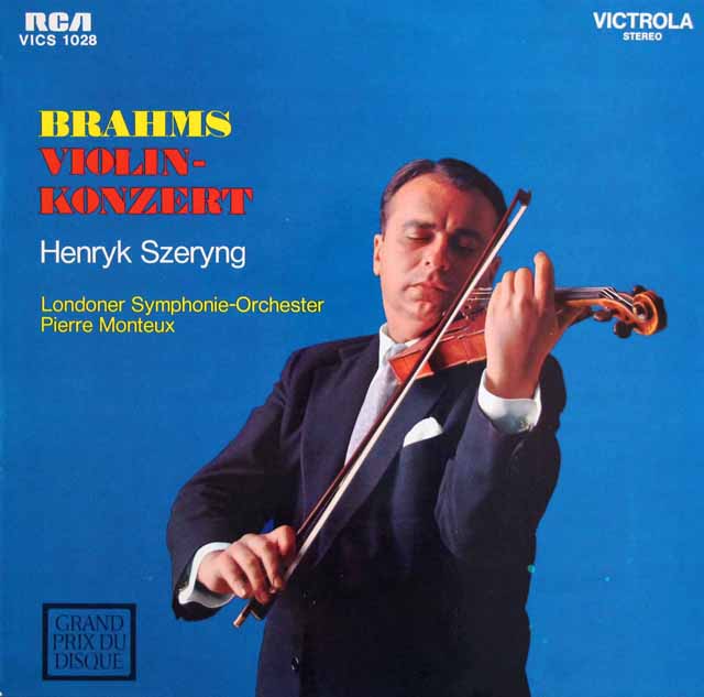 シェリング、モントゥーのブラームス/ヴァイオリン協奏曲　独RCA　3435　LP レコード