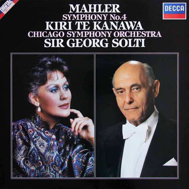 ショルティのマーラー/交響曲第4番　独DECCA　3435　LP レコード