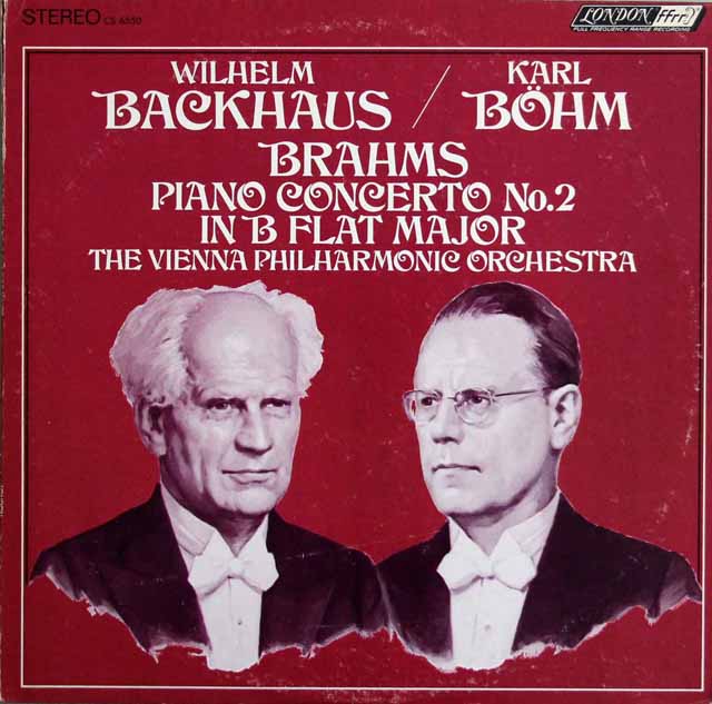 バックハウス、ベームのブラームス/ピアノ協奏曲第2番　英LONDON　3435　LP レコード