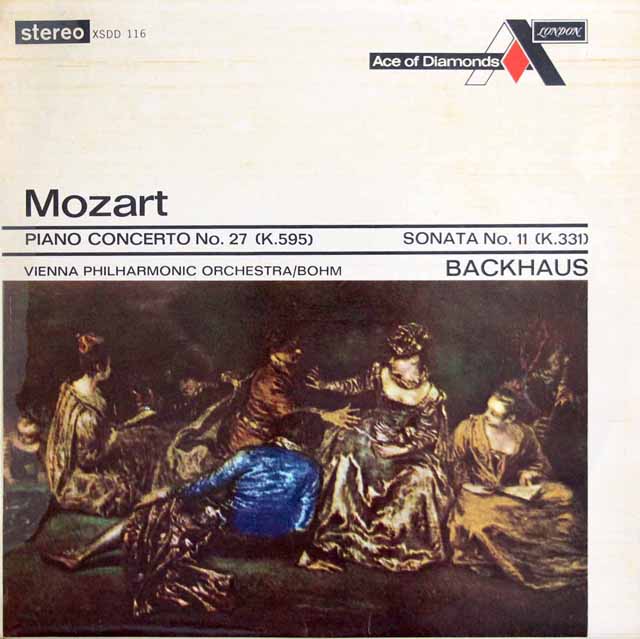 バックハウス、ベームのモーツァルト/ピアノ協奏曲第27番ほか　英DECCA（Ace of Diamonds）　3435　LP レコード