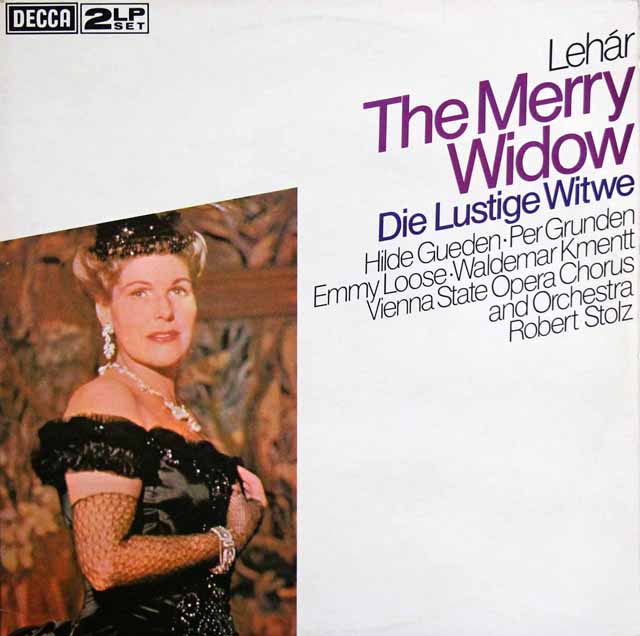 シュトルツのレハール/「メリー・ウィドウ」全曲　英DECCA　3435　LP レコード