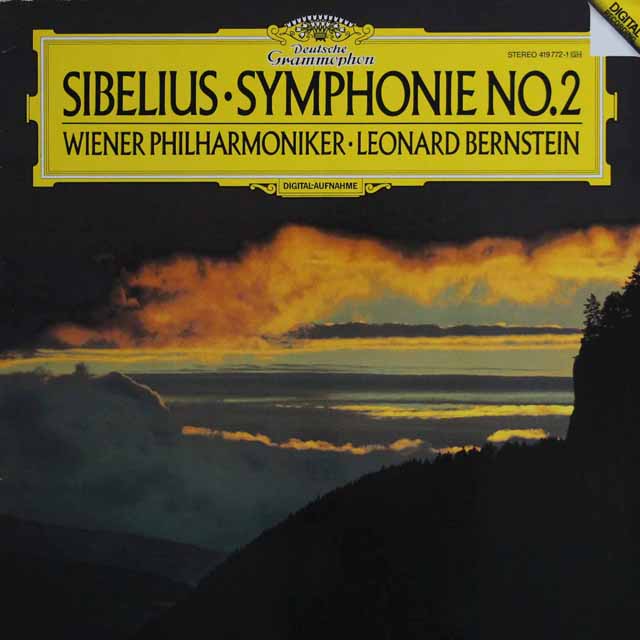バーンスタインのシベリウス/交響曲第2番　独DGG　3435　LP レコード