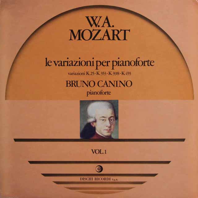 カニーノのモーツァルト/変奏曲集　第1巻　伊DISCHI RICORDI　3435　LP レコード