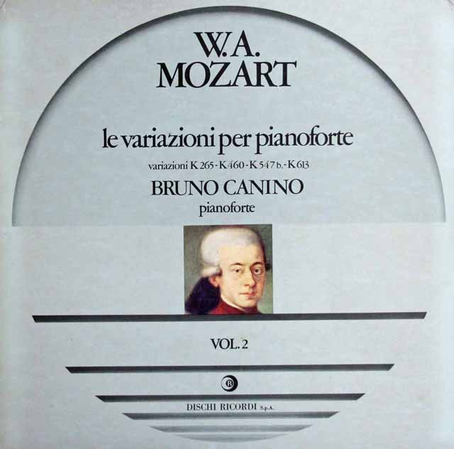 カニーノのモーツァルト/変奏曲集　第2巻　伊DISCHI RICORDI　3435　LP レコード