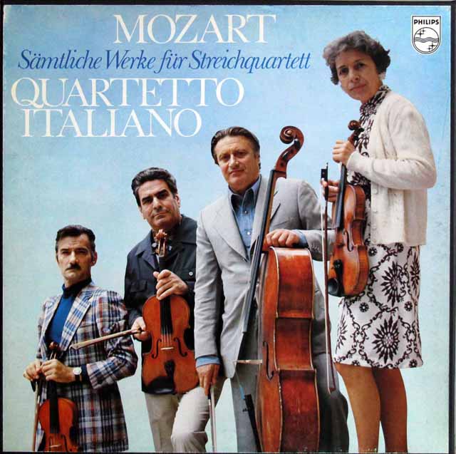 イタリア四重奏団のモーツァルト/弦楽四重奏曲全集　蘭PHILIPS　3435　LP レコード