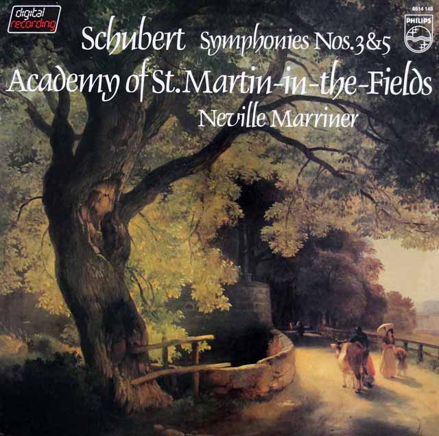 マリナーのシューベルト/交響曲第3、5番　蘭PHILIPS　3436　LP レコード