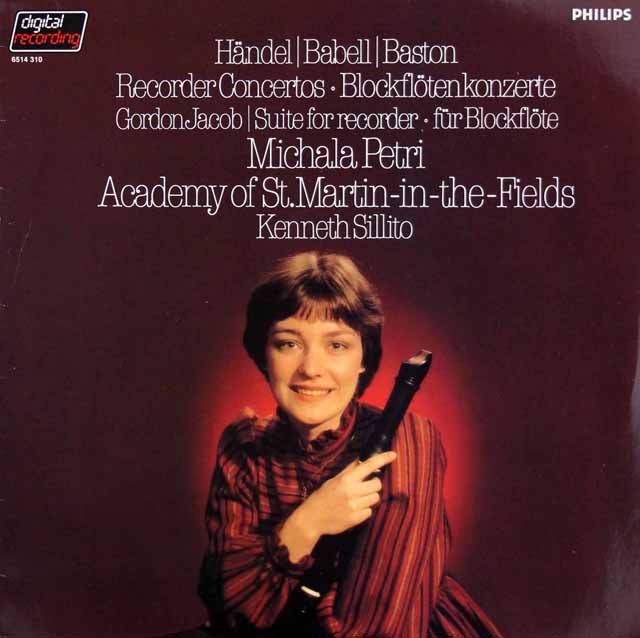 ペトリのリコーダー協奏曲集　蘭PHILIPS　3436　LP レコード