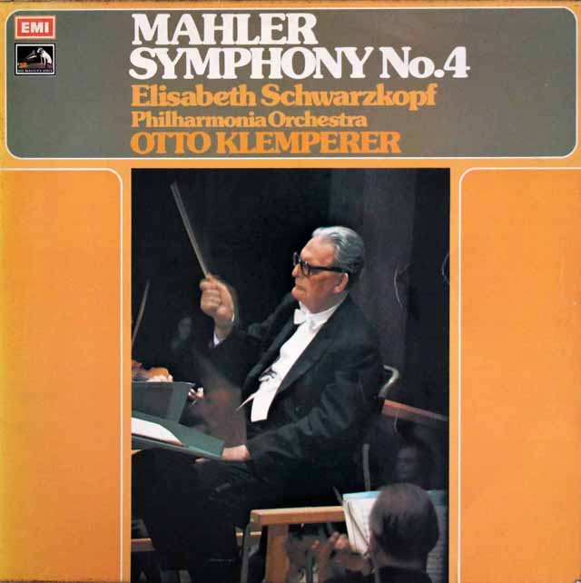 シュヴァルツコップ&クレンペラーのマーラー/交響曲第4番　英EMI　3436　LP レコード