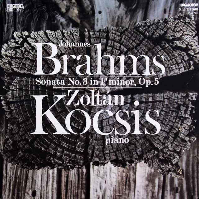 コチシュのブラームス/ピアノ・ソナタ 第3番　ハンガリーHUNGAROTON　3436　LP レコード