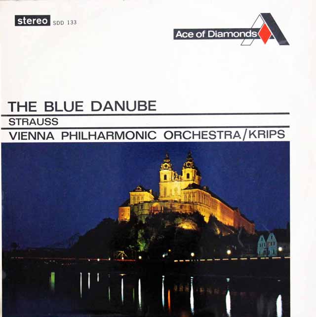 クリップスのシュトラウス2世/「美しく青きドナウ」ほか　英DECCA（Ace of Diamonds）　3436　LP レコード