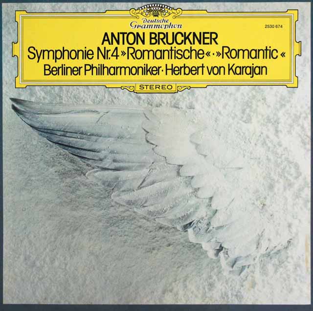 カラヤンのブルックナー/交響曲第4番「ロマンティック」　独DGG　3437　LP レコード