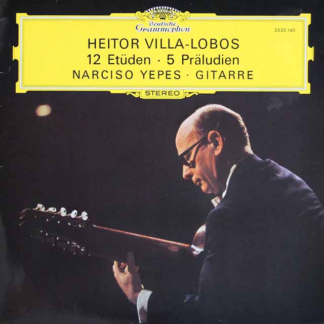 イエペスのヴィラ＝ロボス/12の練習曲、5つの前奏曲　独DGG　3437　LP レコード