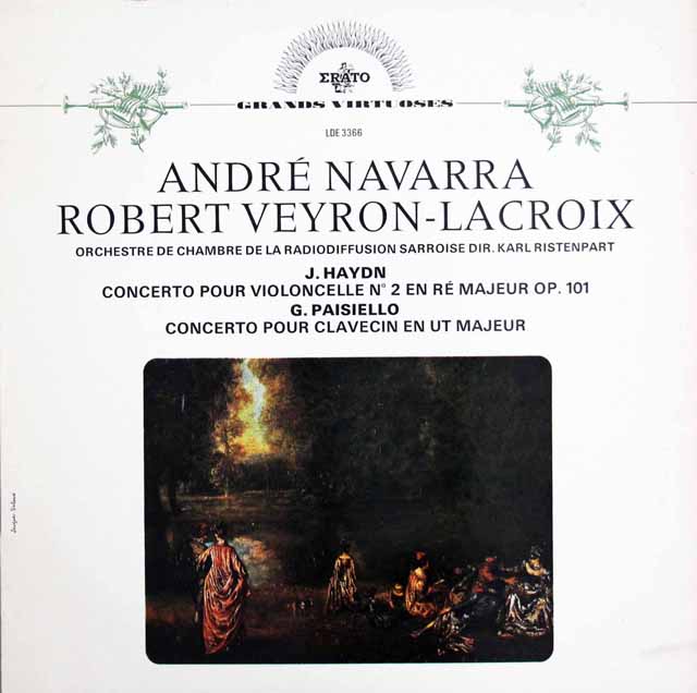 ナヴァラ、ラクロワ、リステンパルトのハイドン/チェロ協奏曲ほか　仏ERATO　3437　LP レコード