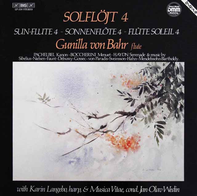 バールの「太陽のフルート 4」　フルートによる作品集（メンデルスゾーン、ハイドン、ドビュッシー、パッヘルベルほか）　独BIS　3437　LP レコード