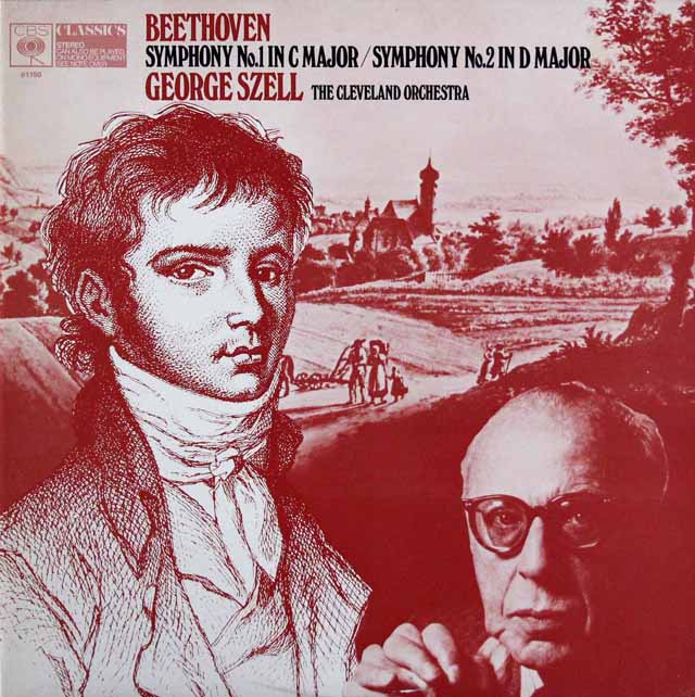 セルのベートーヴェン/交響曲第1番、第2番　英CBS　3437　LP レコード
