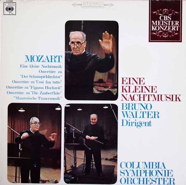 ワルターのモーツァルト/「アイネ・クライネ・ナハトムジーク」ほか　蘭CBS　3437　LP レコード
