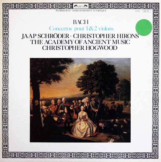 シュレーダー、ホグウッドらのバッハ/ヴァイオリン協奏曲集　仏L'OISEAU-LYRE　3437　LP レコード
