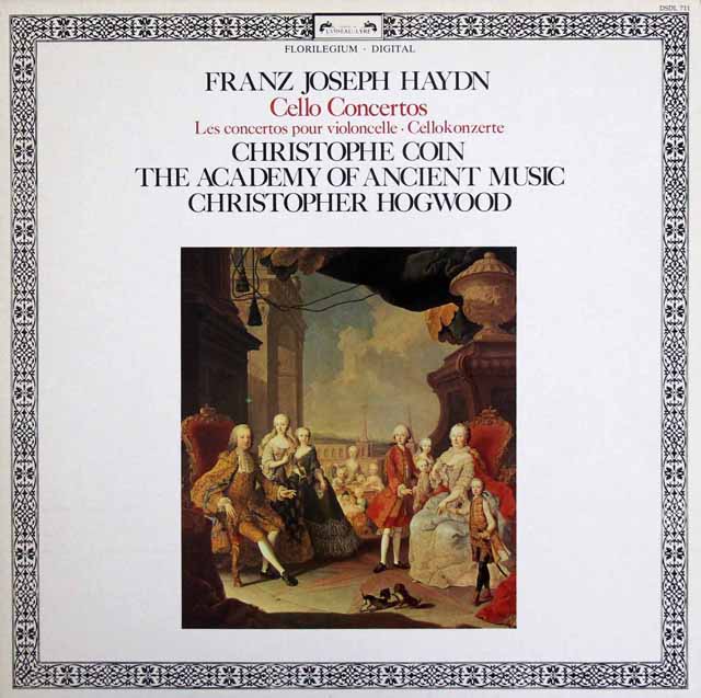 コワン、ホグウッドのハイドン/チェロ協奏曲第1、2番　蘭L'OISEAU-LYRE　3437　LP レコード