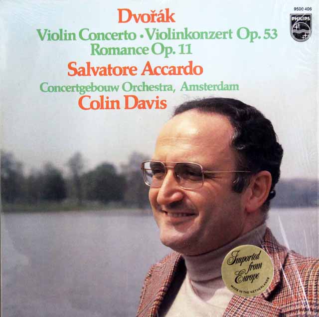 アッカルド、デイヴィスのドヴォルザーク/ヴァイオリン協奏曲ほか　蘭PHILIPS　3437　LP レコード