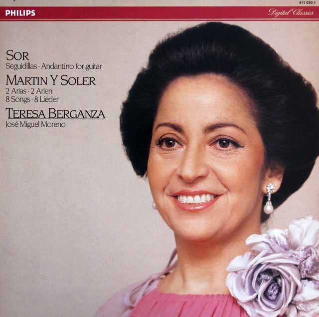 ベルガンサ、モレーノのソル/12のセギディーリャ ほか　蘭PHILIPS　3437　LP レコード