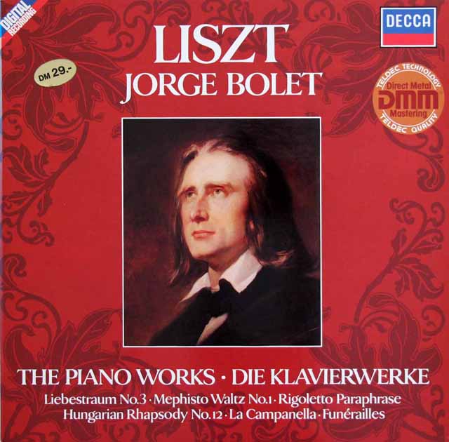ボレットのリスト/ピアノ作品集　第1巻　独DECCA   3438　LP レコード