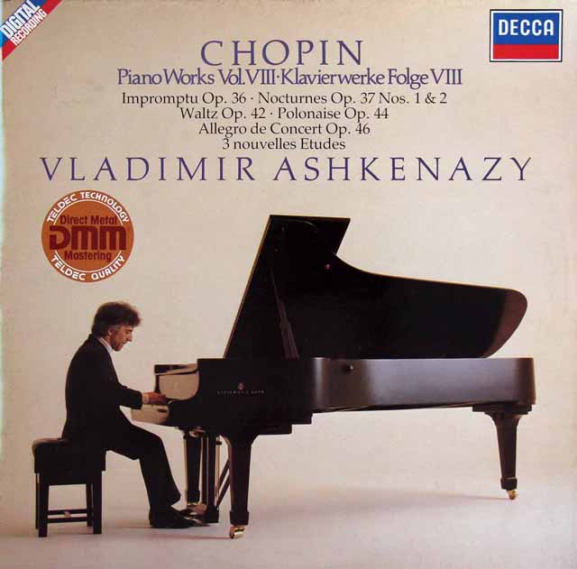 アシュケナージのショパン/ピアノ作品集（8）　独DECCA　3438　LP レコード