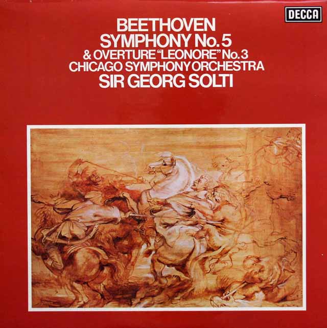 【オリジナル盤】　ショルティのベートーヴェン/交響曲第5番「運命」ほか　英DECCA　3438　LP レコード