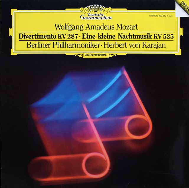 カラヤンのモーツァルト/セレナード第13番「アイネ・クライネ・ナハトムジーク」ほか　独DGG　3438　LP レコード