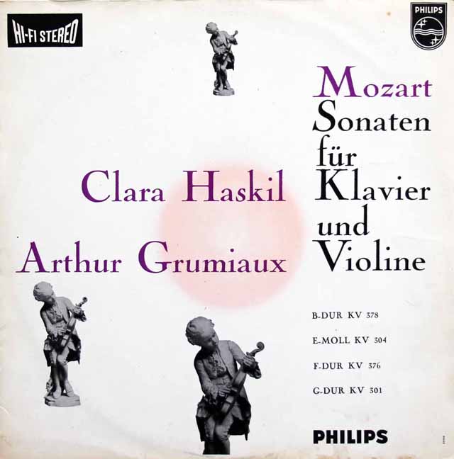 【オリジナル盤】　グリュミオー&ハスキルのモーツァルト/ヴァイオリンソナタ集　蘭PHILIPS　3438　LP レコード