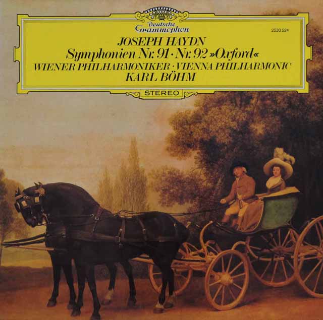 ベームのハイドン/交響曲第91、92番「オックスフォード」　独DGG　3439　LP レコード