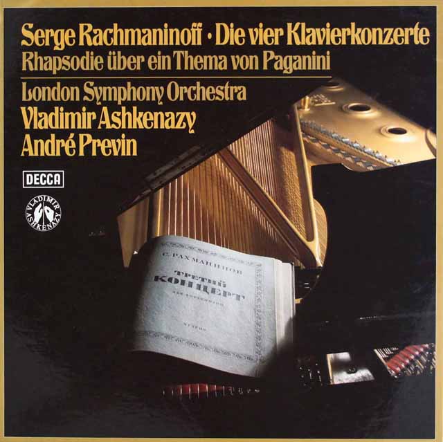 アシュケナージ、プレヴィンのラフマニノフ/ピアノ協奏曲全集　独DECCA　3439　LP レコード