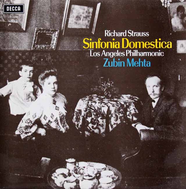 【オリジナル盤】　メータのR.シュトラウス/「家庭交響曲」　英DECCA　3439　LP レコード