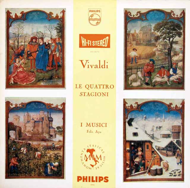 アーヨ、イ・ムジチ合奏団のヴィヴァルディ/「四季」　蘭PHILIPS　3439　LP レコード