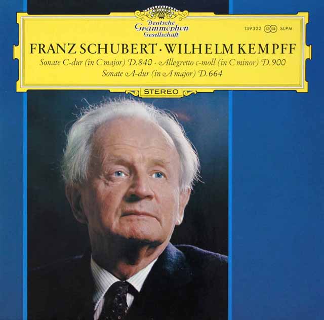 ケンプのシューベルト/ピアノソナタ第15、13番ほか　独DGG　3440　LP レコード