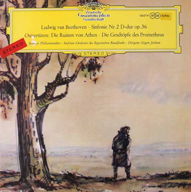 【独最初期盤/細字ステレオ】　ヨッフムのベートーヴェン/交響曲第2番ほか　独DGG　3440　LP レコード