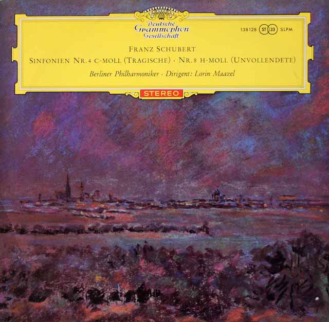 【赤ステレオ/独最初期盤】　マゼールのシューベルト/交響曲第8番「未完成」ほか　独DGG　3440　LP レコード
