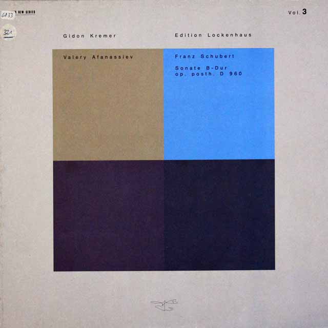 アファナシエフのシューベルト/ピアノソナタ第21番　独ECM　3440　LP レコード