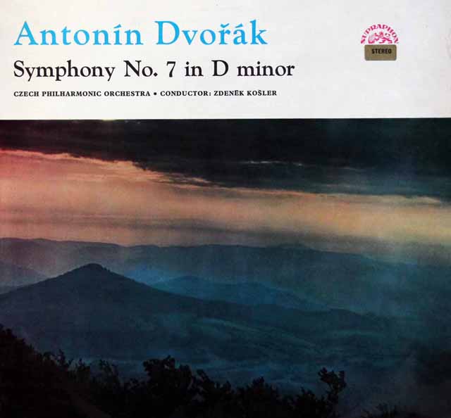 コシュラーのドヴォルザーク/交響曲第7番　チェコスロヴァキアSUPRAPHON　3440　LP レコード